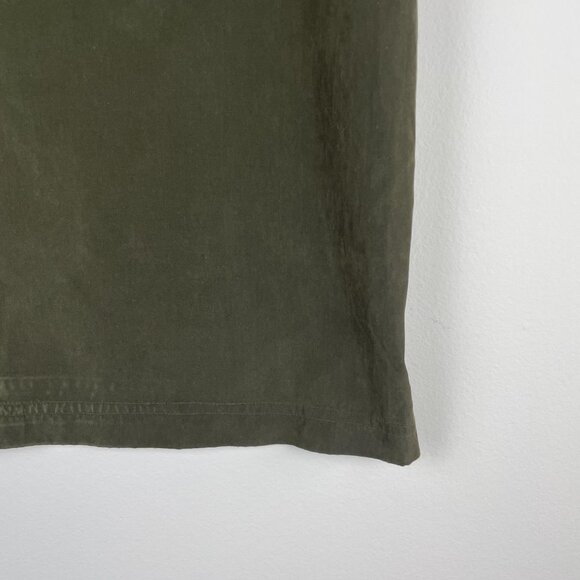 Sporty Savvy Olive Green Suede Texture Women's Top - Size L - Picture 2 of 5